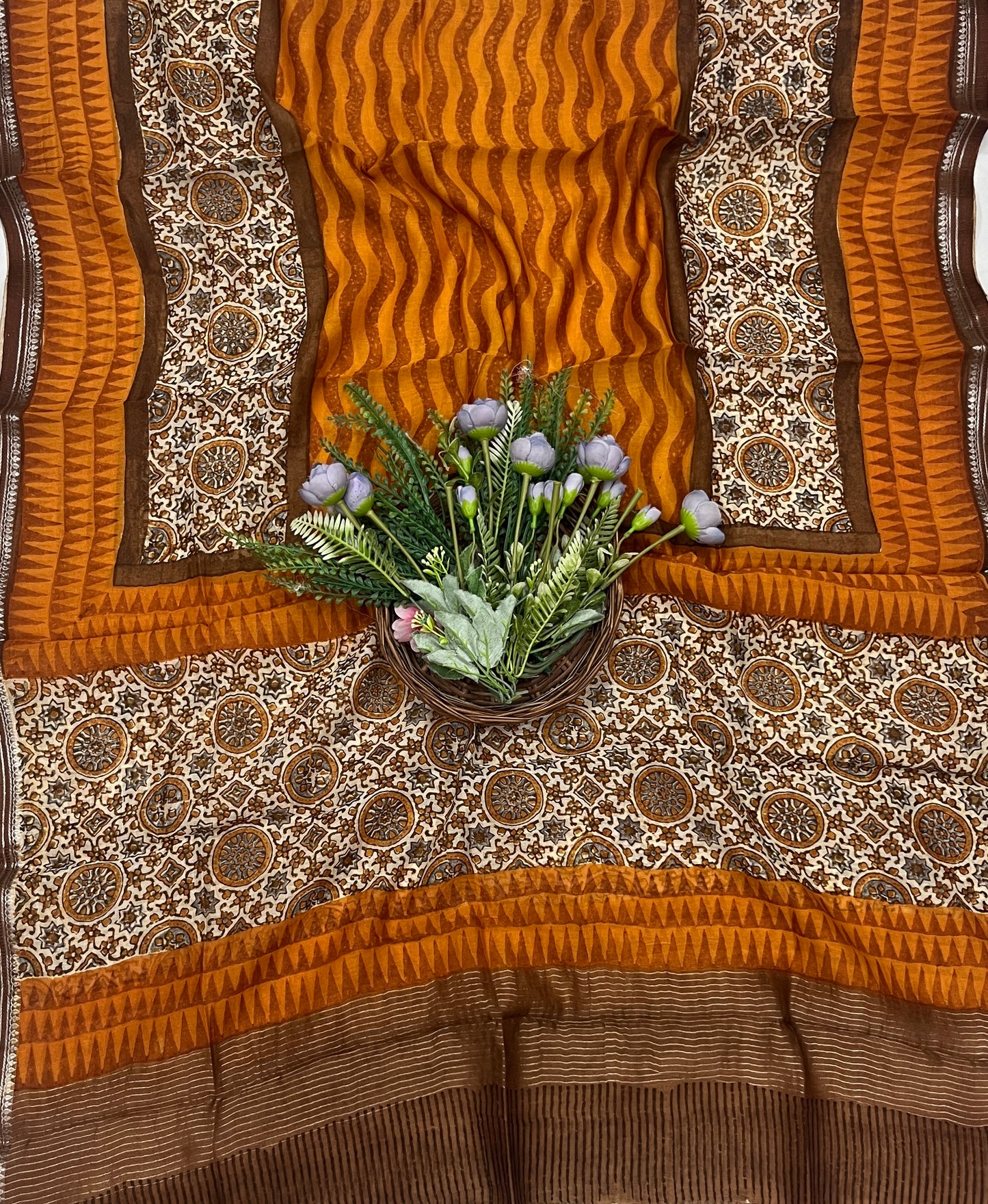 863B Pure Mul Cotton Rust Orange Suit Fabric / CKC Mul Cotton