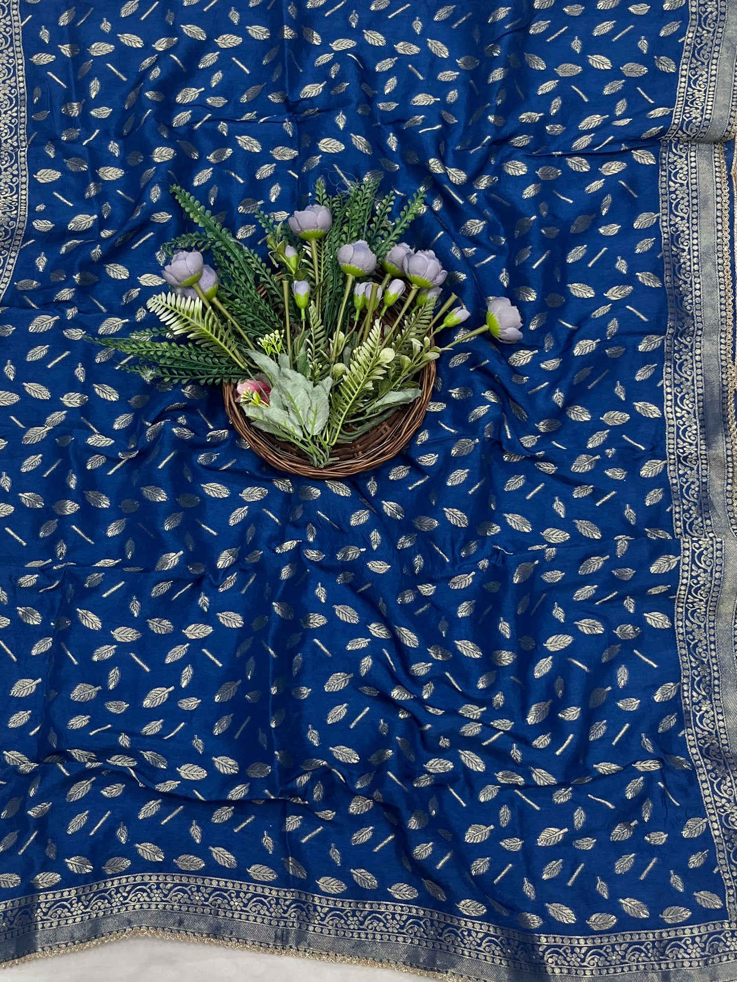 869B Dola Silk Blue Suit Fabric/ CKC Partywear Collection