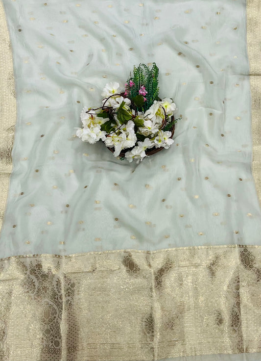 Organza Mustard Light Pista Green Suit Fabric/ CKC Partywear Collection