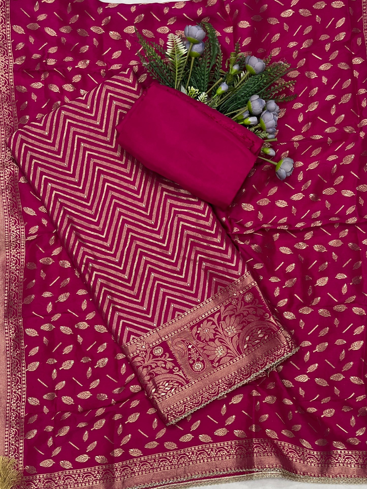 866B Dola Silk Megenta Suit Fabric/ CKC Partywear Collection