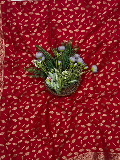 868B Dola Silk Red Suit Fabric/ CKC Partywear Collection