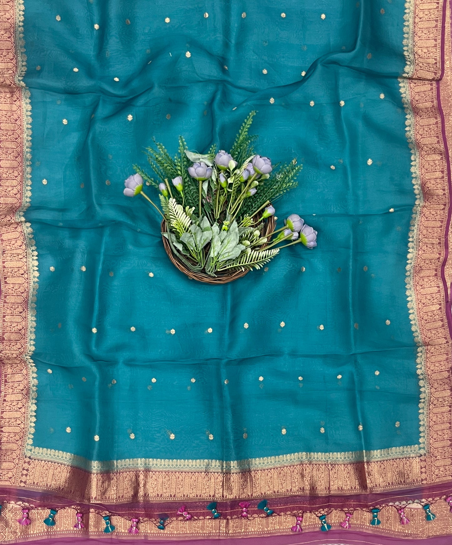 913B Pure Silk Wine Suit Fabric/ CKC Banarasi Edit
