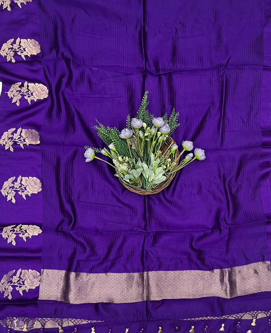 916B Pure Silk Purple Suit Fabric/ CKC Banarasi Edit