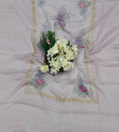 770 Cotton Light Lilac Suit Fabric / CKC Block Printing Suits