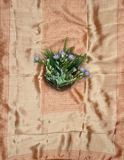 949B Soft Brocade Dusty Peach Suit Fabric / CKC Banarasi Edit