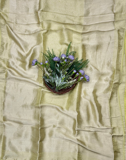 950B Soft Brocade Light Sage Green Suit Fabric / CKC Banarasi Edit