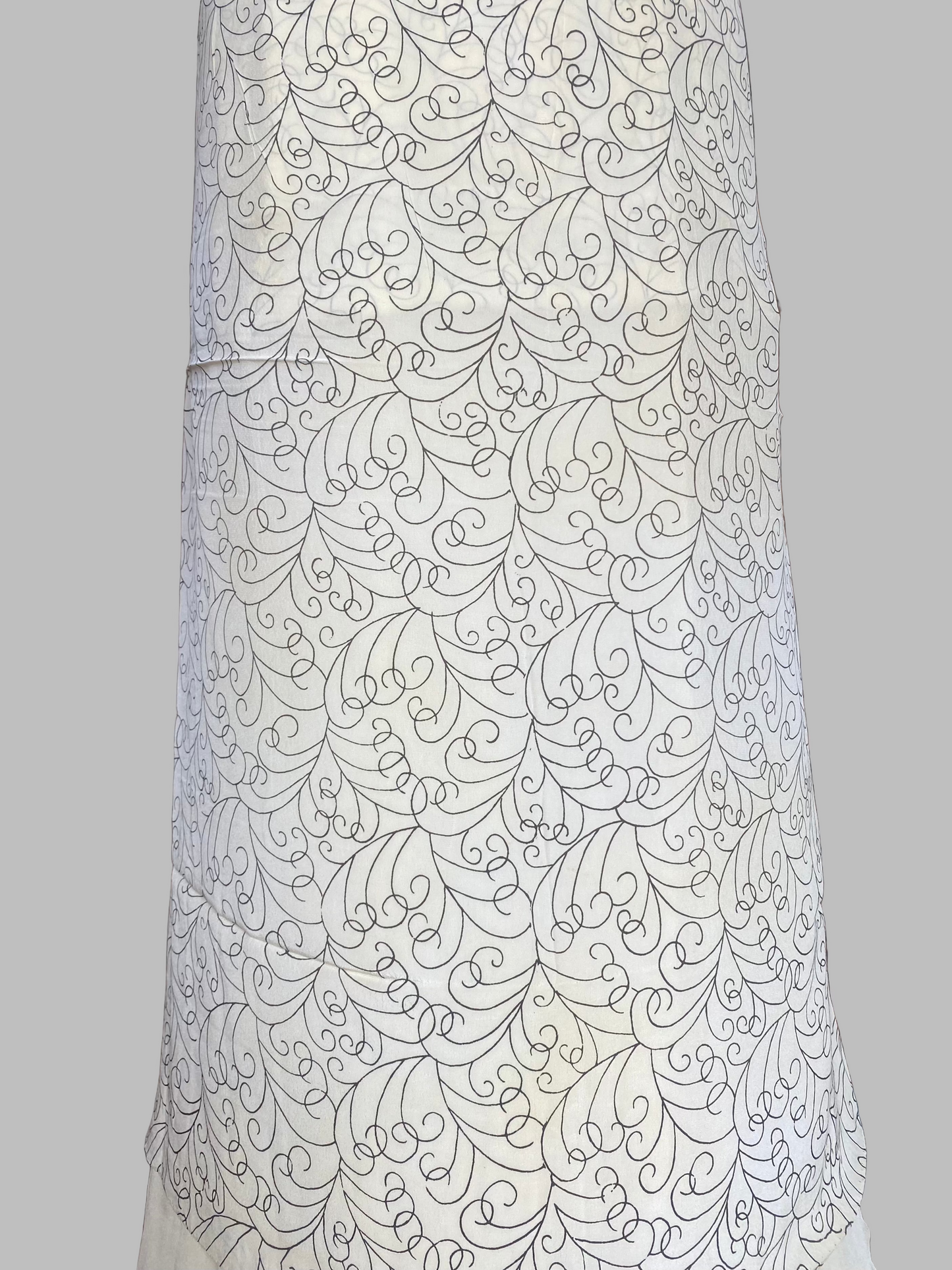 Crepe Off White Suit Fabric/ Phoolon Ka Ghar