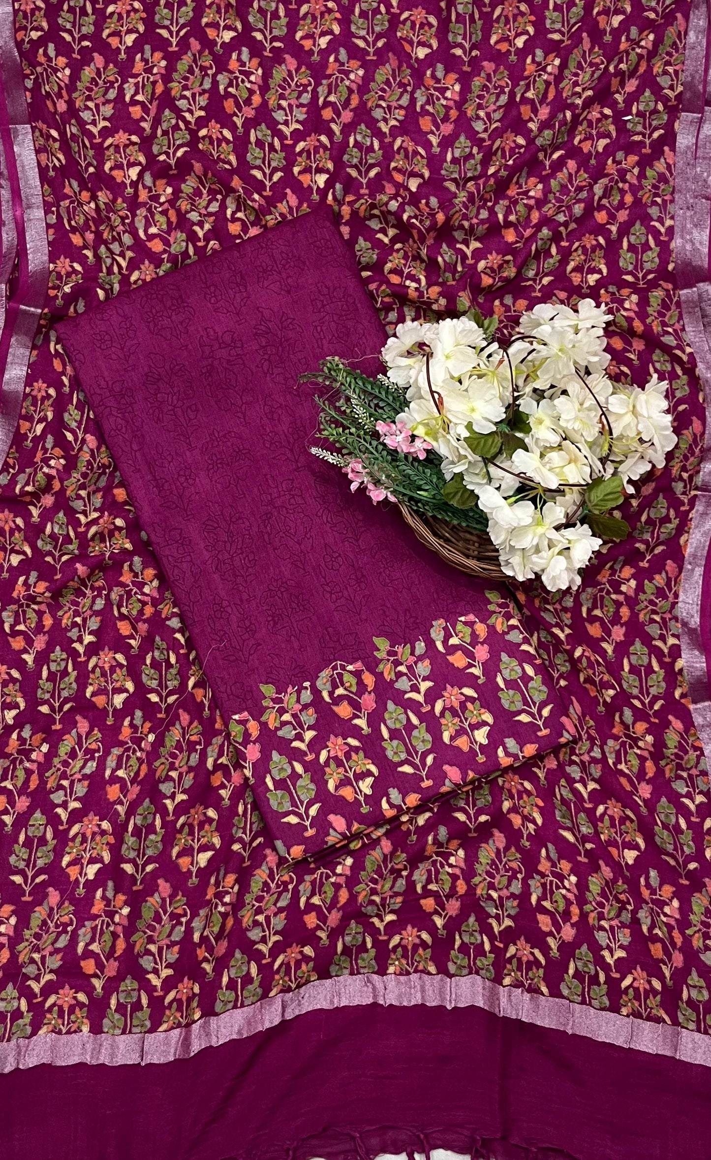 CKC 857 Linen Purple Suit Fabric/ CKC Linen Suits