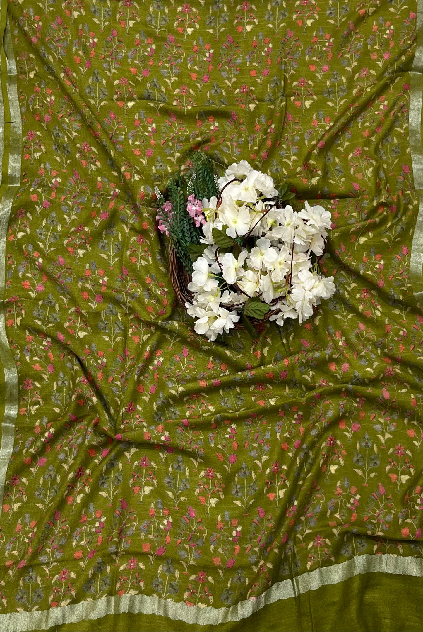 CKC 859 Linen Mehndi Green Suit Fabric/ CKC Linen Suits