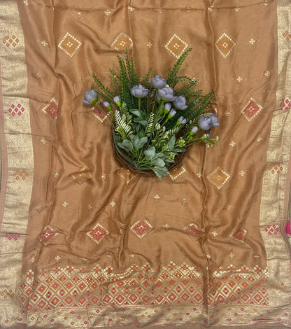 931B Banarasi Silk Camel Suit Fabric / CKC Banarasi Edit