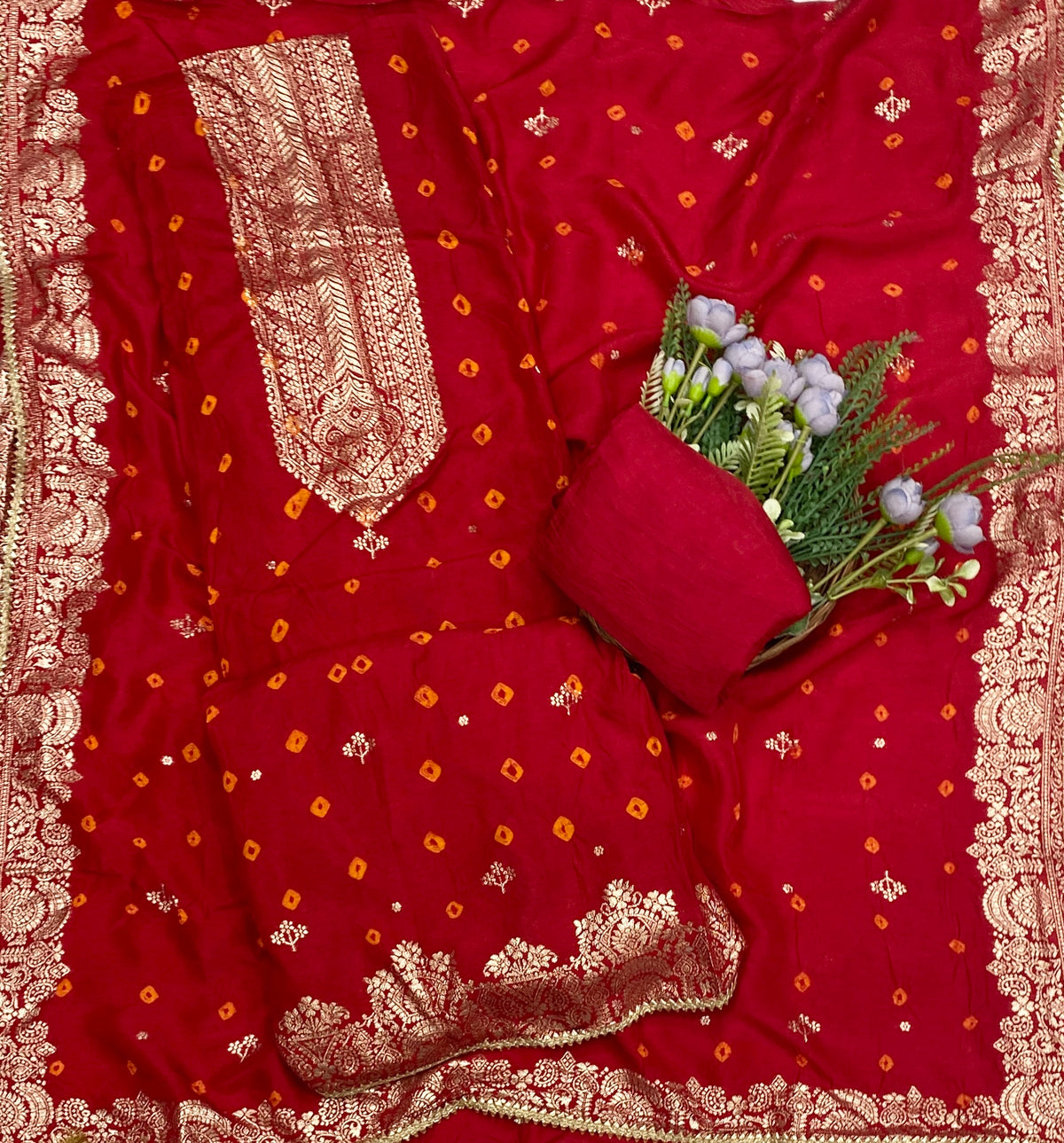 जामदानी ग्रीन सूट फैब्रिक / कॉटन बाज़ार पीटी 2