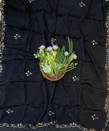 859C Crepe Black Suit Fabric/ CKC Partywear Collection