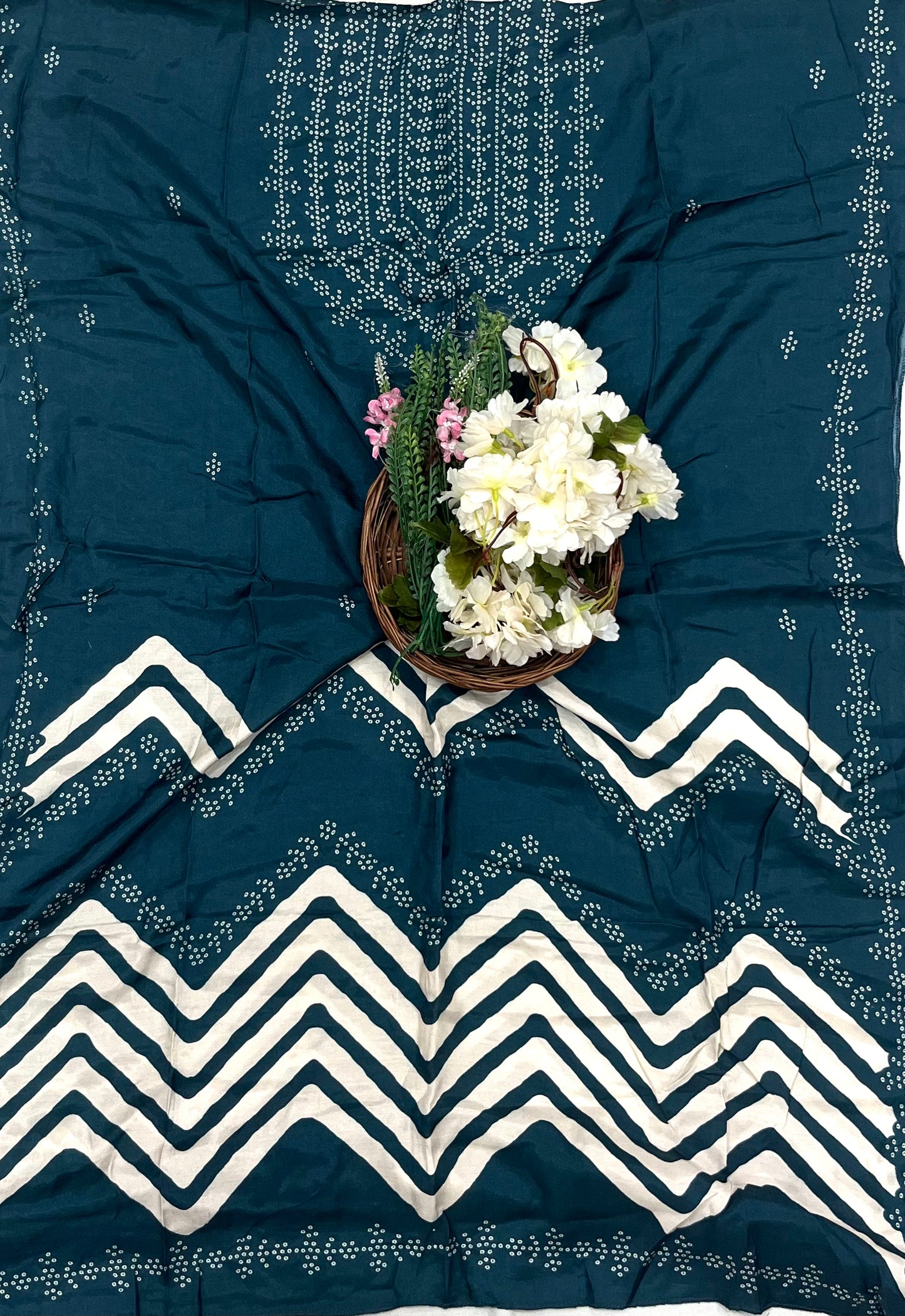 CKC 900 Cotton Peacock Blue Suit Fabric / CKC Cotton Bazaar