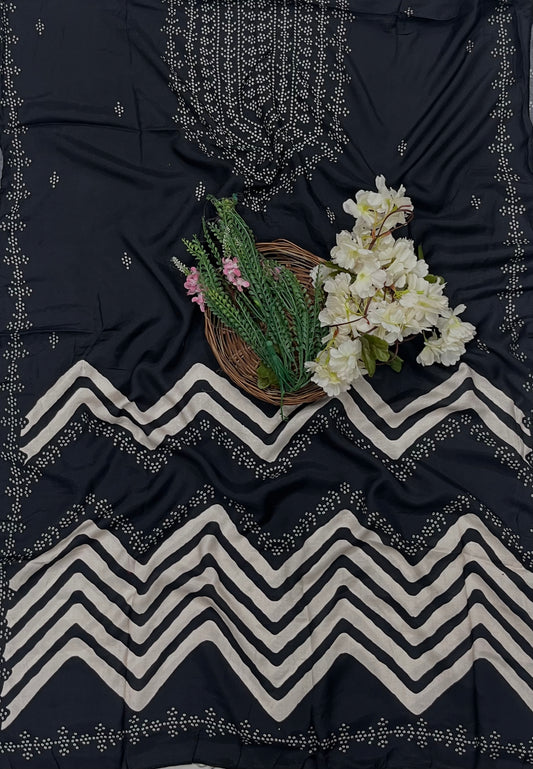 CKC 898 Cotton Black Suit Fabric / CKC Cotton Bazaar