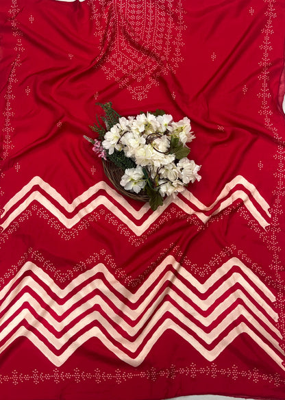 899 Cotton Red Suit Fabric / CKC Cotton Bazaar