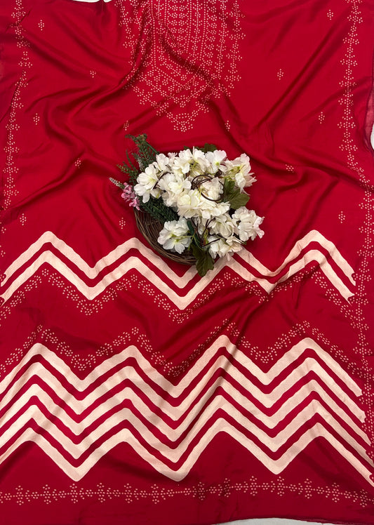 CKC 899 Cotton Red Suit Fabric / CKC Cotton Bazaar