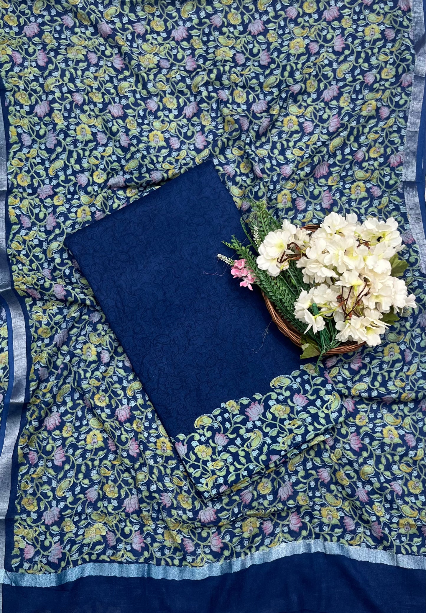 CKC 867 Linen Navy Blue Suit Fabric/ CKC Linen Suits