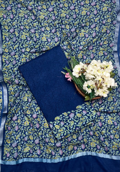 CKC 867 Linen Navy Blue Suit Fabric/ CKC Linen Suits