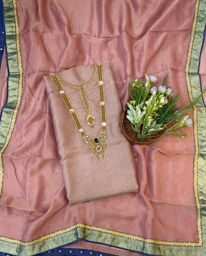 855C Shimmer Dusty Pink Suit Fabric/ CKC Partywear Collection