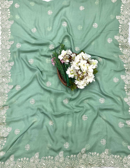 959 Georgette Light Sea Green Suit Fabric / CKC Georgette Suits