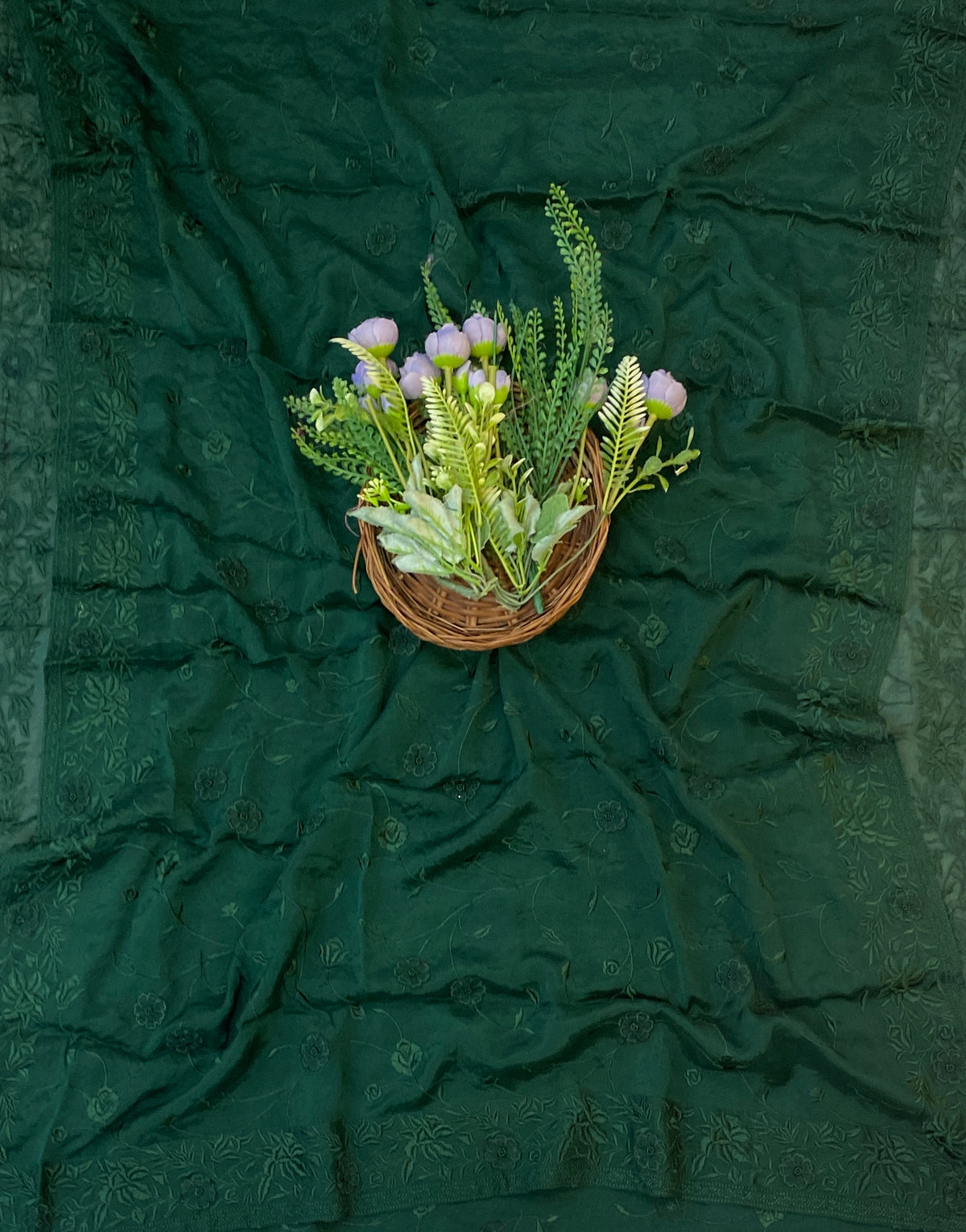 887C Crepe Dark Green Suit Fabric/ CKC Partywear Collection