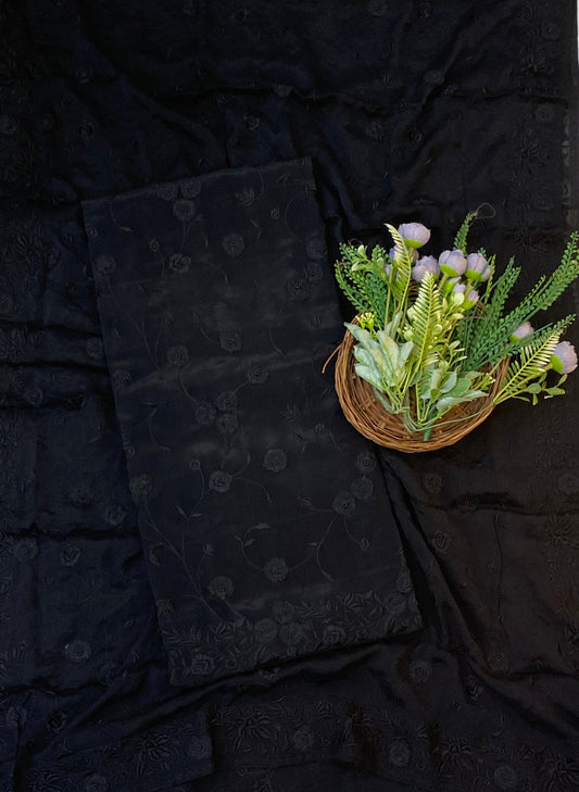885C Crepe Black Suit Fabric/ CKC Partywear Collection