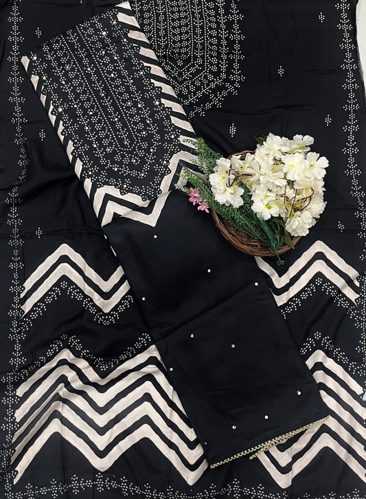 CKC 898 Cotton Black Suit Fabric / CKC Cotton Bazaar