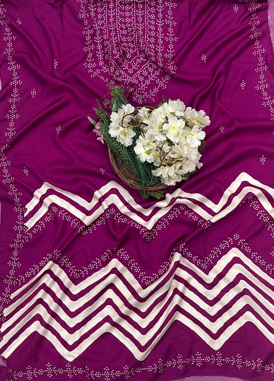 CKC 897 Cotton Purple Suit Fabric / CKC Cotton Bazaar