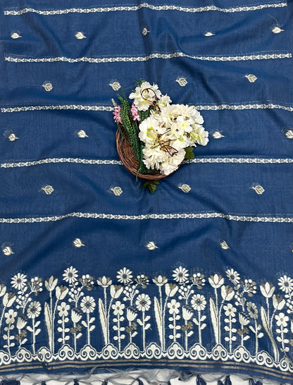 जामदानी ग्रीन सूट फैब्रिक / कॉटन बाज़ार पीटी 2