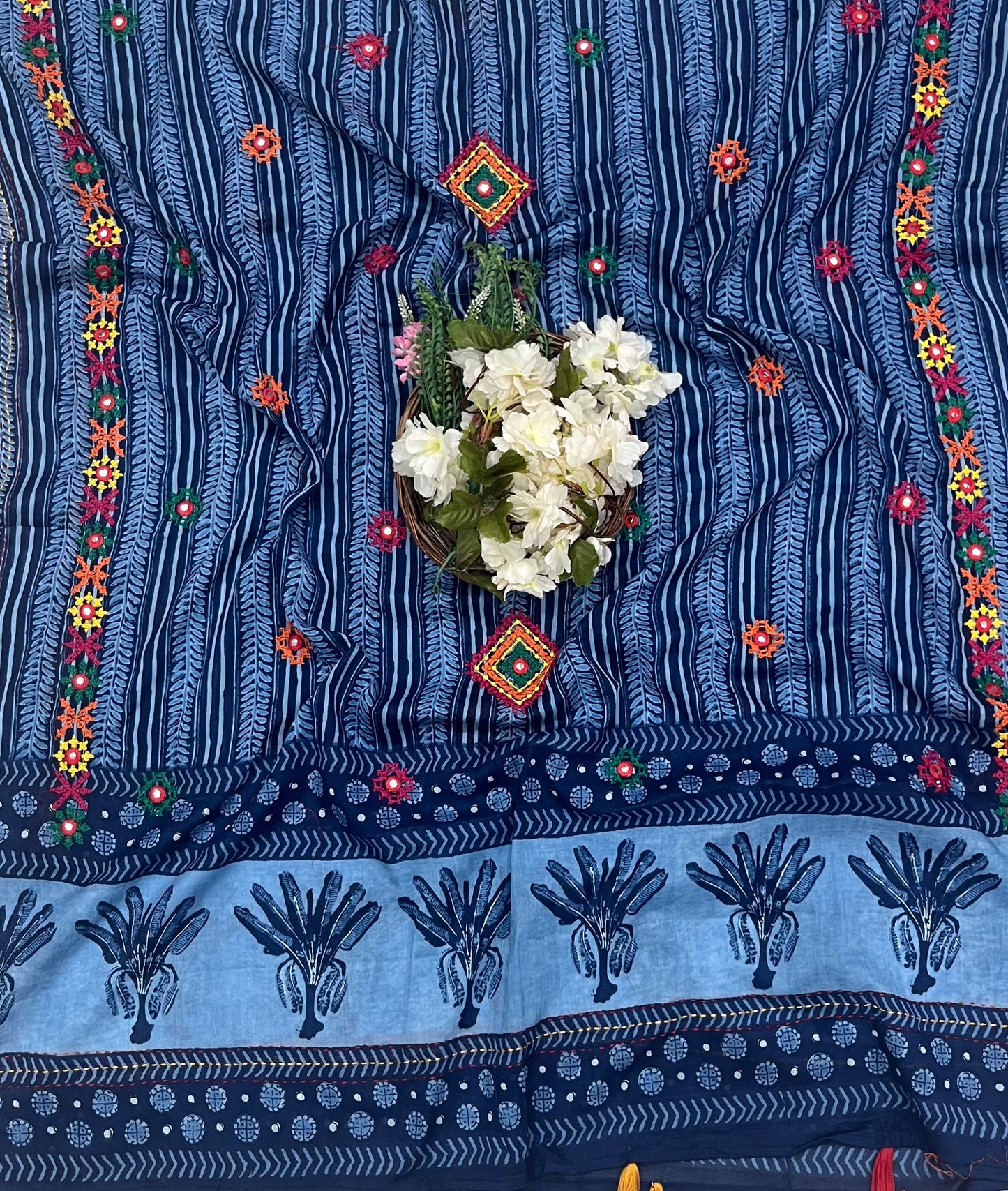 Ckc 985 Cotton Blue Suit Fabric / CKC Cotton Bazaar