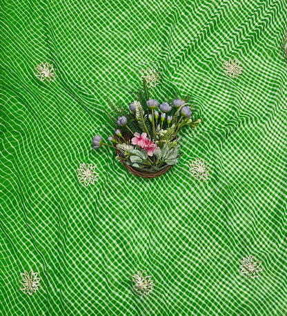991B Georgette Green Suit Fabric / CKC Georgette Suits