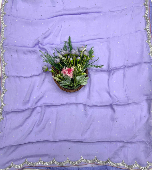 17C Crepe Lavender Suit Fabric / CKC Partywear Collection