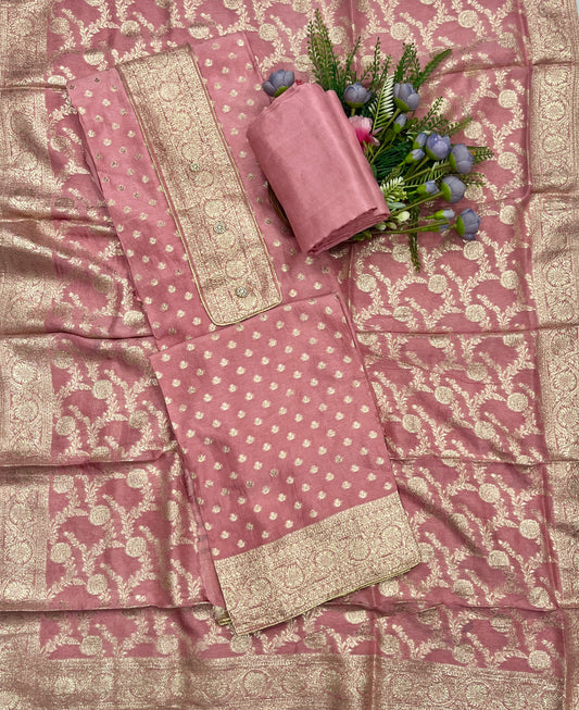 11C Dola Silk Dusty Pink Suit Fabric/ CKC Partywear Collection