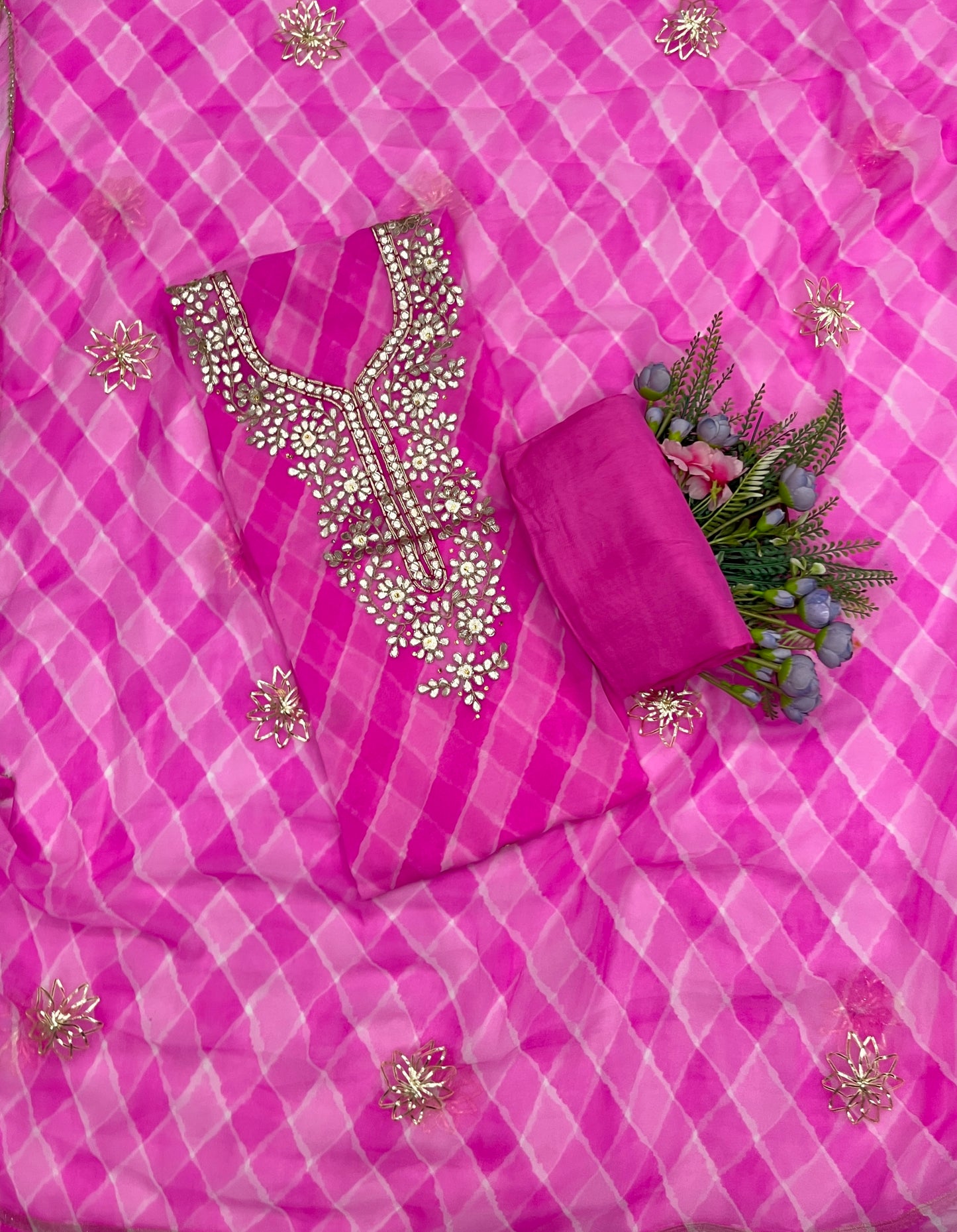 984B Georgette Pink Suit Fabric / CKC Georgette Suits
