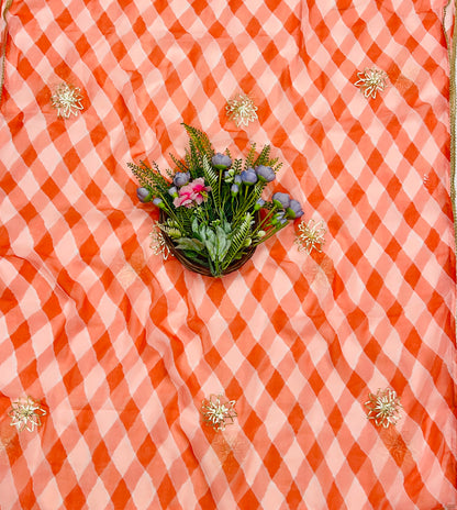 987B Georgette Orange  Suit Fabric / CKC Georgette Suits
