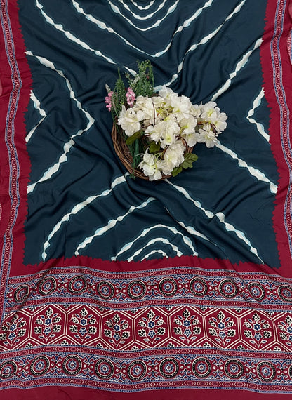 CKC 909 Cotton Peacock Blue Suit Fabric / CKC Cotton Bazaar