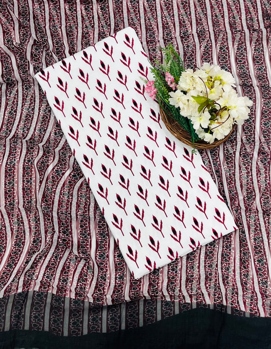 Ckc 948 Cotton White Suit Fabric / CKC Cotton Bazaar
