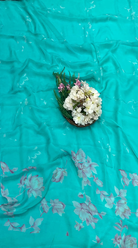 964 Georgette Sea Green Suit Fabric / CKC Georgette Suits