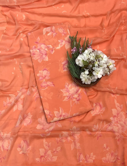 27C Crepe Orange Suit Fabric / CKC Crepe Suits