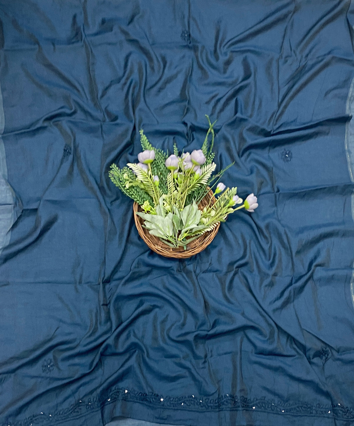 945C Mul Cotton Blue Suit Fabric / CKC Mul Cotton