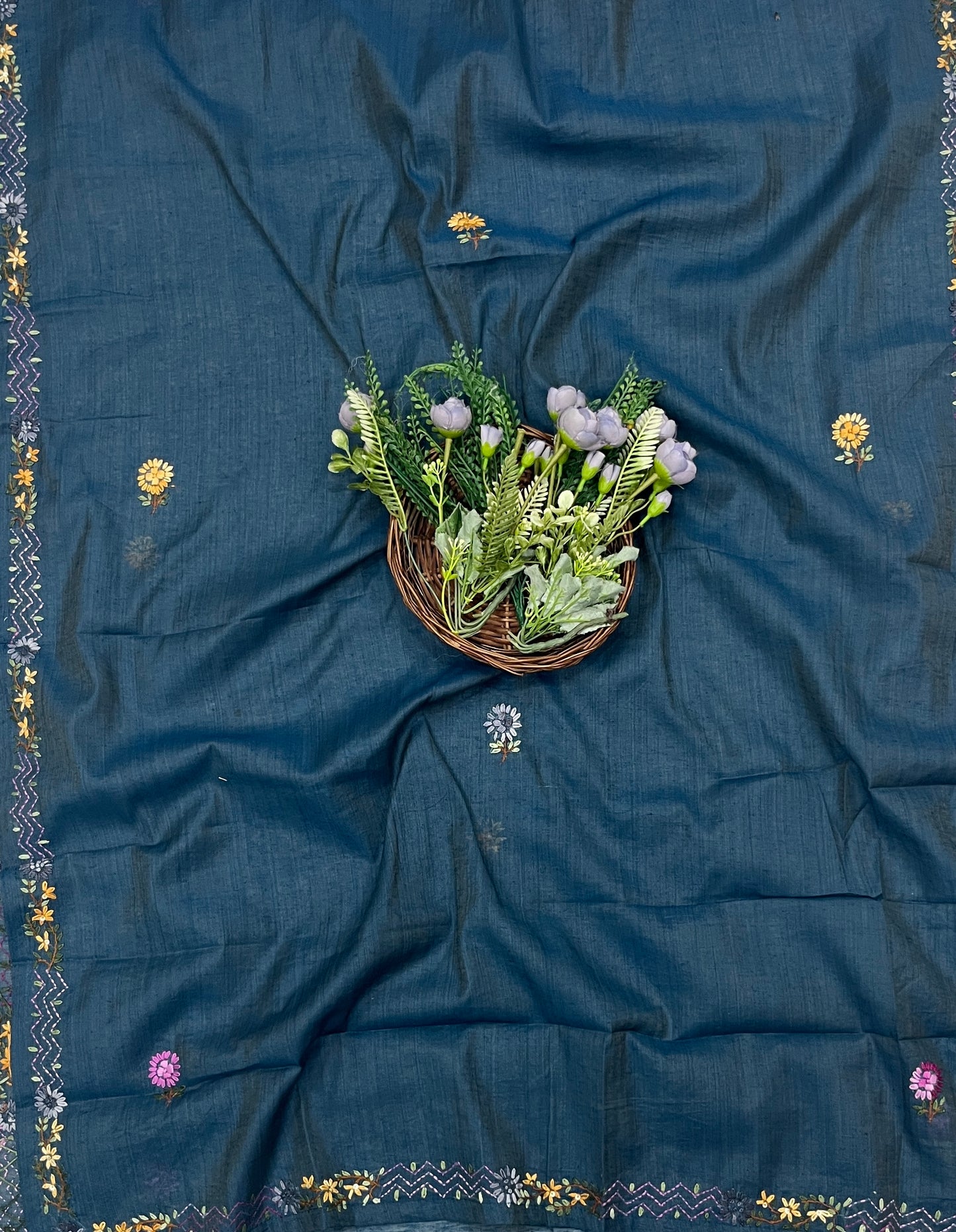 79C Pure Mul Cotton Dark Blue Suit Fabric / CKC Mul Cotton