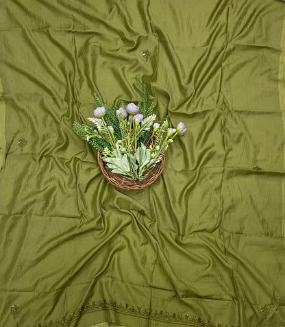 939C Mul Cotton Green Suit Fabric / CKC Mul Cotton