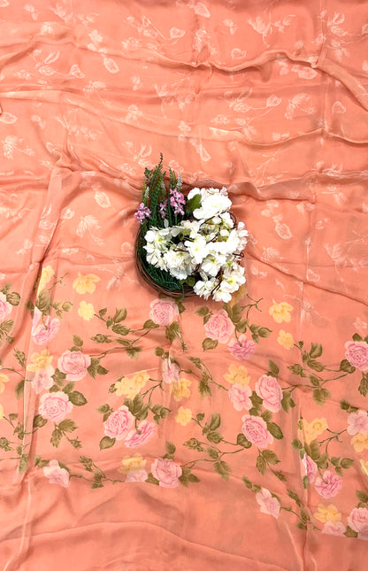 923 Chiffon Light Peach Suit Fabric / CKC Chiffon Suits