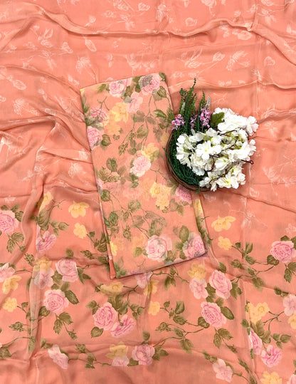 923 Chiffon Light Peach Suit Fabric / CKC Chiffon Suits