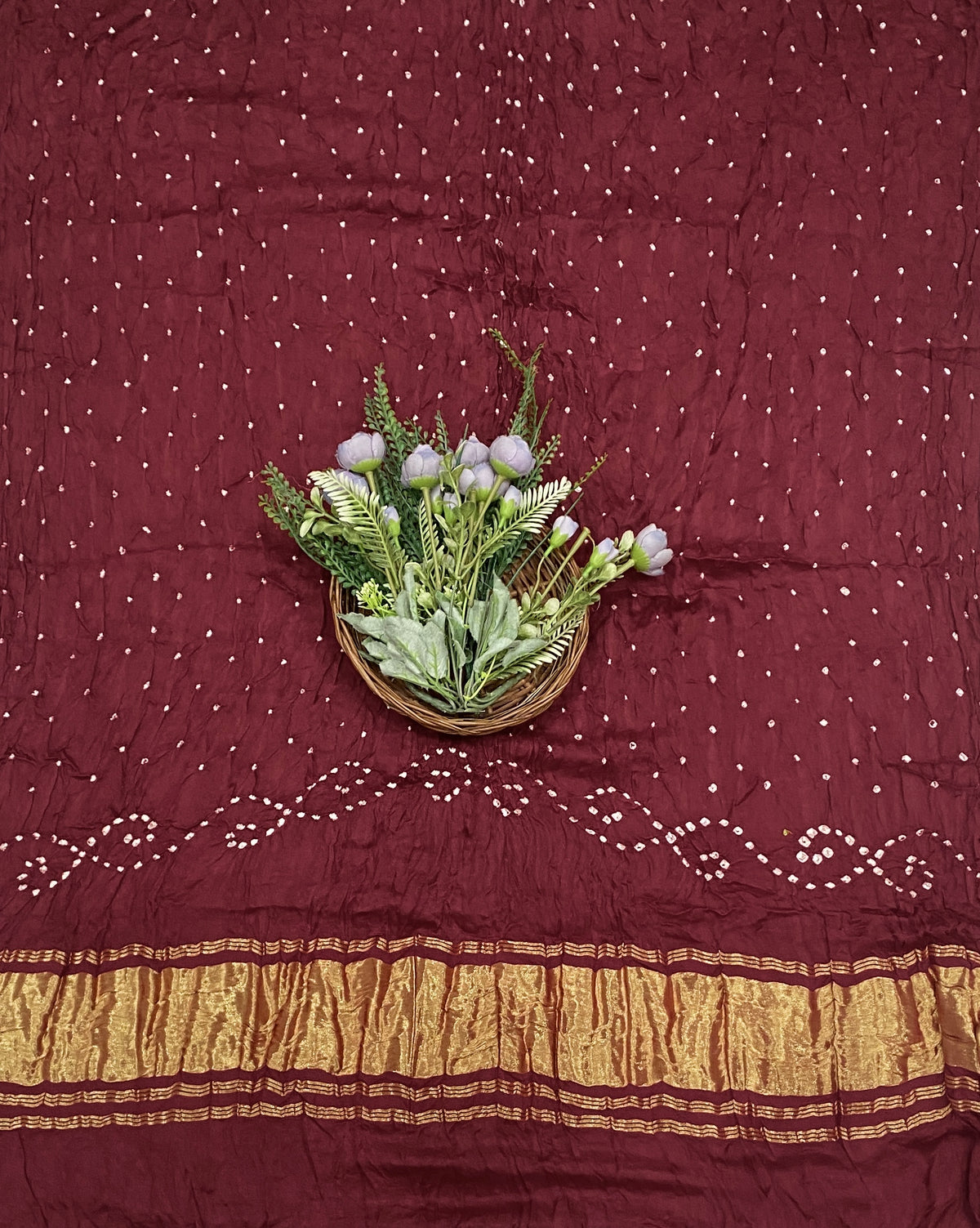 23D Gazi Silk Maroon Suit Fabric / CKC Banarasi Edit