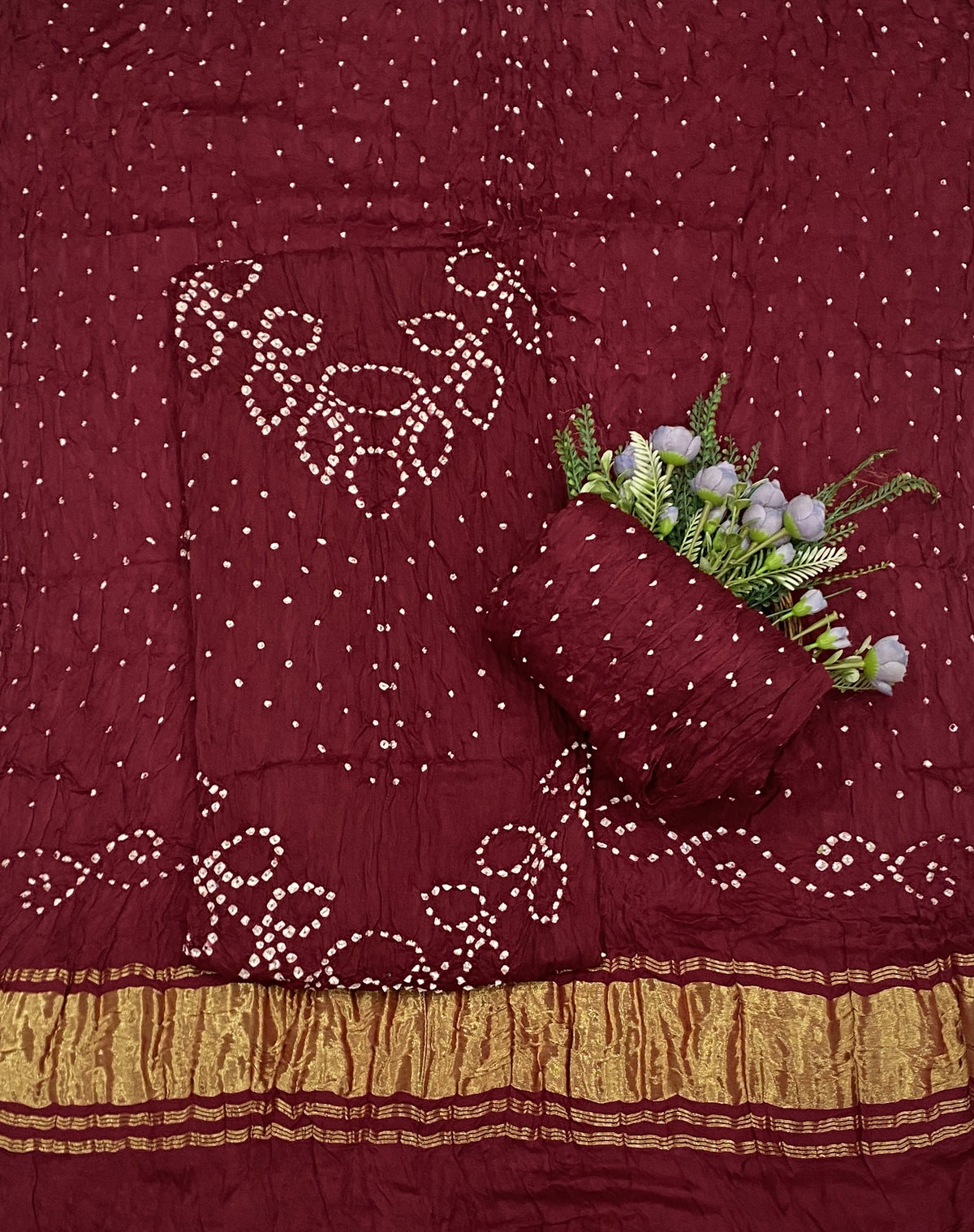 23D Gazi Silk Maroon Suit Fabric / CKC Banarasi Edit