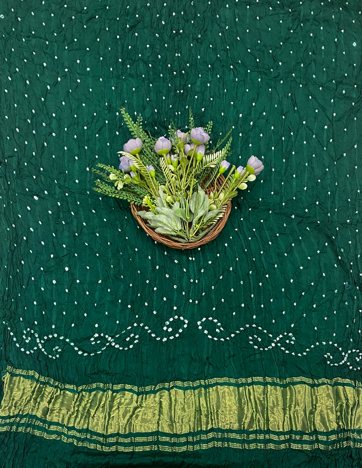 17D Gazi Silk Deep Green Suit Fabric / CKC Banarasi Edit