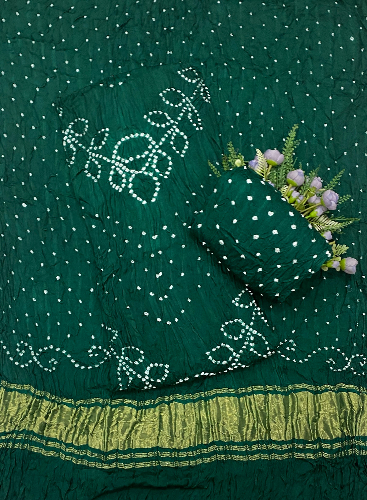 17D Gazi Silk Deep Green Suit Fabric / CKC Banarasi Edit