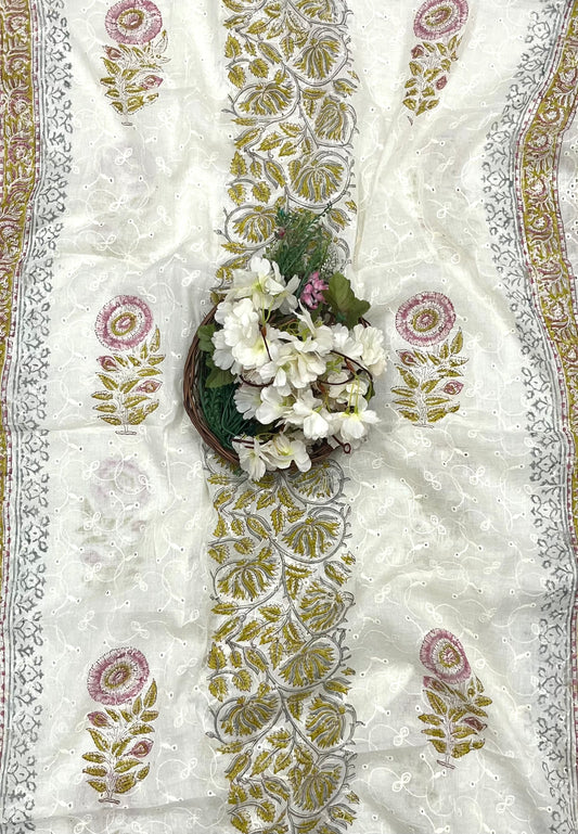 978 Cotton Yellow Suit Fabric / CKC Cotton Bazaar