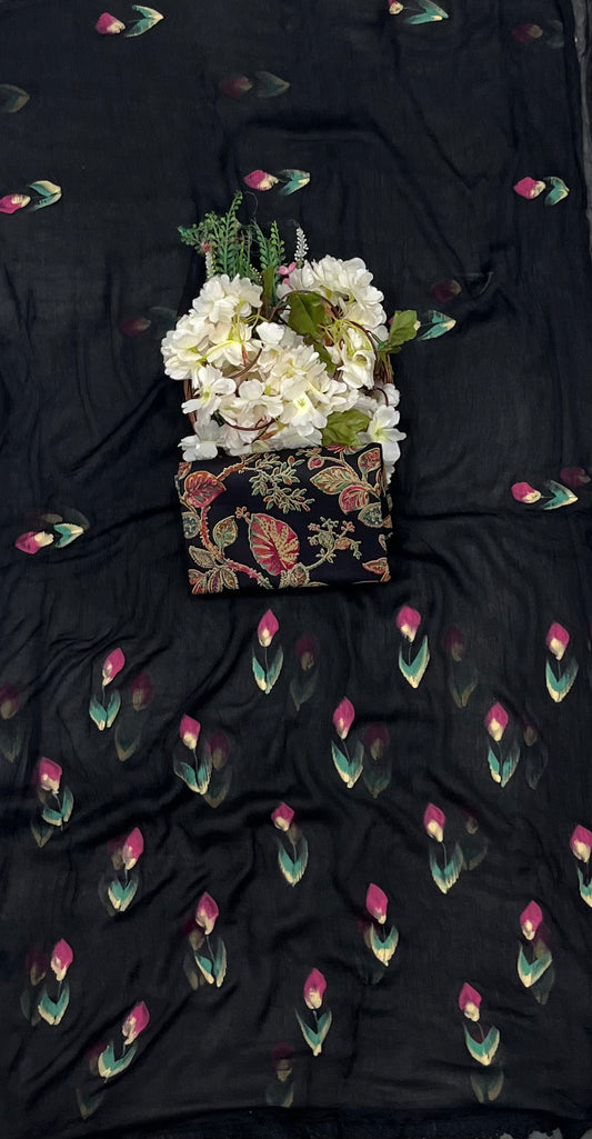 2A Cotton Black Suit Fabric / CKC Cotton Bazaar